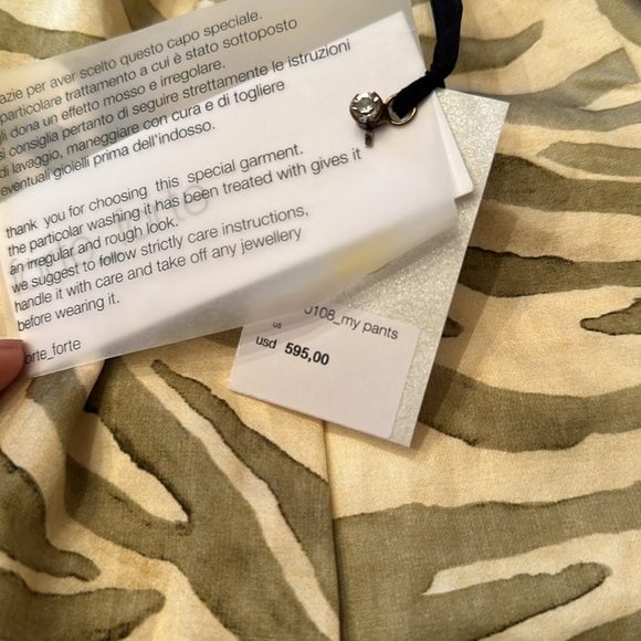 NWT Forte Forte Zebra Print Trousers Sz 0 ❣️Host Pick❣️ - Picture 7 of 9
